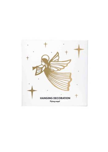Hängdekoration - Flygande ängel - Guldfärgad, en produkt från Nya Musik som utvecklar och engagerar människor i alla åldrar.