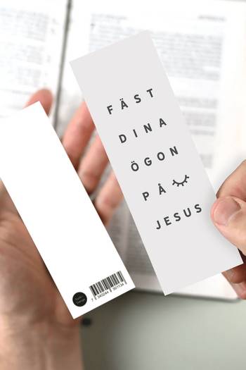 Kort/bokmärke - Fäst dina ögon på Jesus, en produkt från Nya Musik som utvecklar och engagerar människor i alla åldrar.