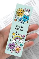 Kort/bokmärke - Gud är med mig, en produkt från Nya Musik som utvecklar och engagerar människor i alla åldrar.