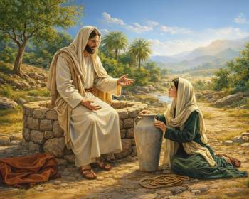 Diamantmålning - Jesus och den samariska kvinnan - 40x50 cm, en produkt från Nya Musik som utvecklar och engagerar människor i alla åldrar.