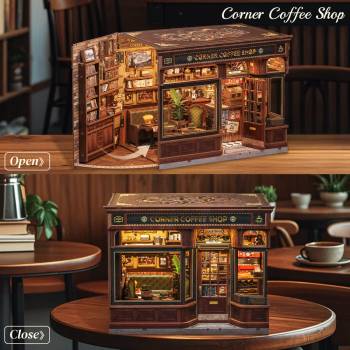 Miniatyrhus - Corner Coffee Shop, en produkt från Nya Musik som utvecklar och engagerar människor i alla åldrar.