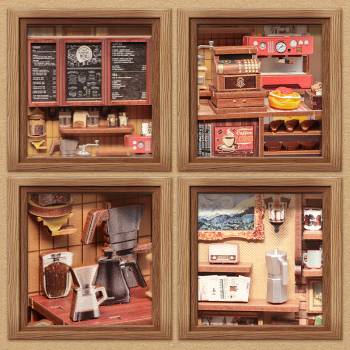 Miniatyrhus - Corner Coffee Shop, en produkt från Nya Musik som utvecklar och engagerar människor i alla åldrar.