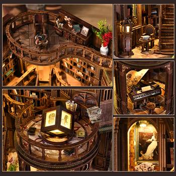 Miniatyrhus - Dreamy Book Hall, en produkt från Nya Musik som utvecklar och engagerar människor i alla åldrar.
