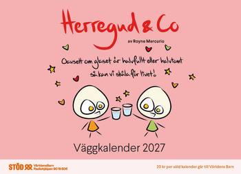 Herregud & Co Väggkalender 2027, en produkt från Nya Musik som utvecklar och engagerar människor i alla åldrar.