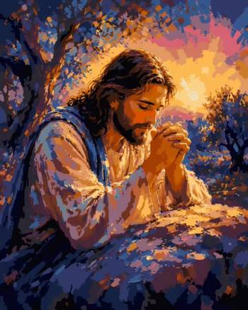 Måla efter nummer - Jesus i Getsemane, en produkt från Nya Musik som utvecklar och engagerar människor i alla åldrar.