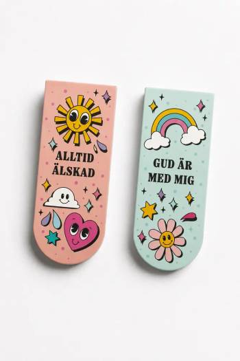 Magnetbokmärken - Alltid älskad/Gud är med mig, en produkt från Nya Musik som utvecklar och engagerar människor i alla åldrar.