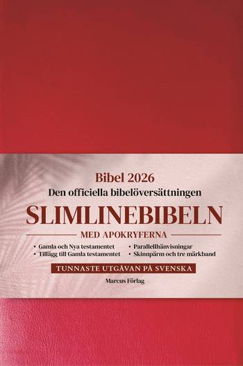 Slimlinebibeln: Bibel 2026 röd – med apokryferna och parallellhänvisningar, en produkt från Nya Musik som utvecklar och engagerar människor i alla åldrar.