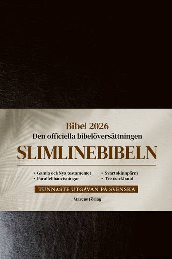 Slimlinebibeln: Bibel 2026 svart – med parallellhänvisningar, en produkt från Nya Musik som utvecklar och engagerar människor i alla åldrar.