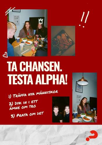 Alpha - Affisch - A3 - Ta chansen. Testa Alpha!, en produkt från Nya Musik som utvecklar och engagerar människor i alla åldrar.