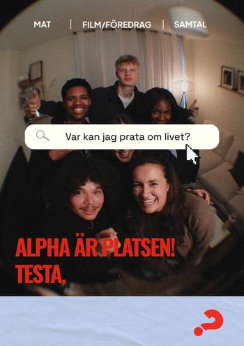 Alpha - Affisch - A3 - Alpha är platsen! Testa., en produkt från Nya Musik som utvecklar och engagerar människor i alla åldrar.