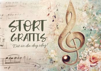 Vykort - Stort grattis, en produkt från Nya Musik som utvecklar och engagerar människor i alla åldrar.