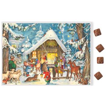 Chokladkalender - Vid stallet - Fairtrade, en produkt från Nya Musik som utvecklar och engagerar människor i alla åldrar.