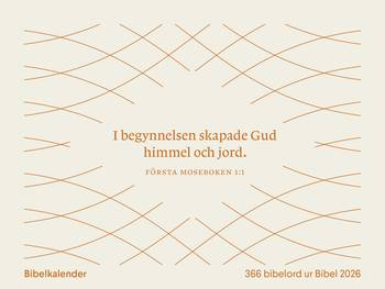 Bibelkalender - 366 bibelord ur Bibel 2026, en produkt från Nya Musik som utvecklar och engagerar människor i alla åldrar.