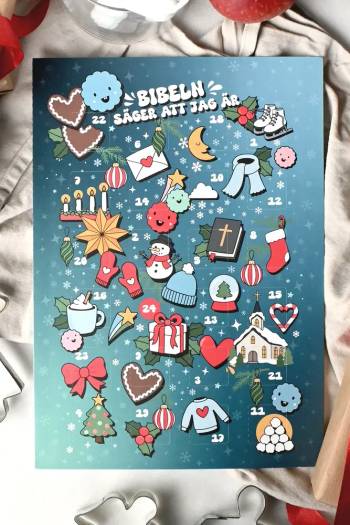 Julkalender för tweens: Bibeln säger att jag är, en produkt från Nya Musik som utvecklar och engagerar människor i alla åldrar.
