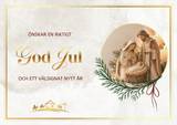 Julkort - Önskar en riktigt god jul och ett välsignat nytt år, en produkt från Nya Musik som utvecklar och engagerar människor i alla åldrar.
