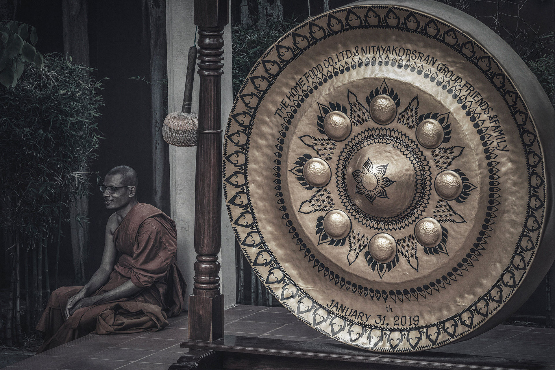 Seated Bell Monk