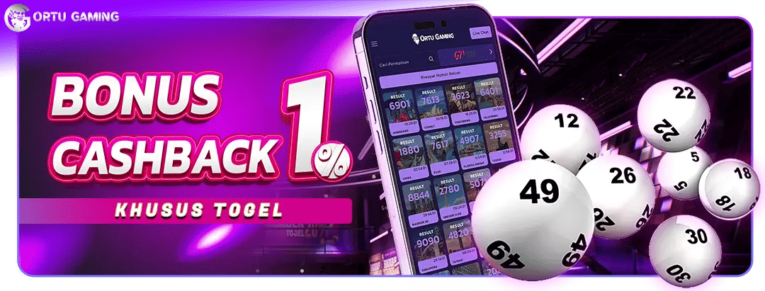 Banner Promo Cashback 1% Togel Ortugaming