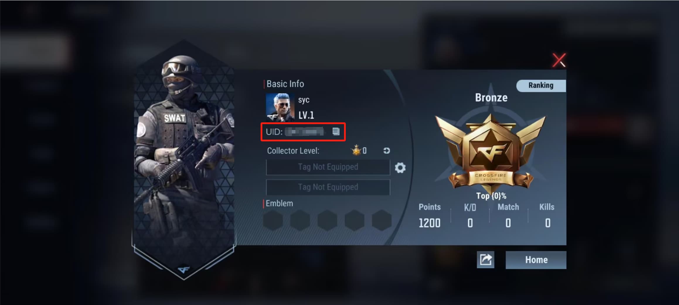 How to find Crossfire: Legends Player ID