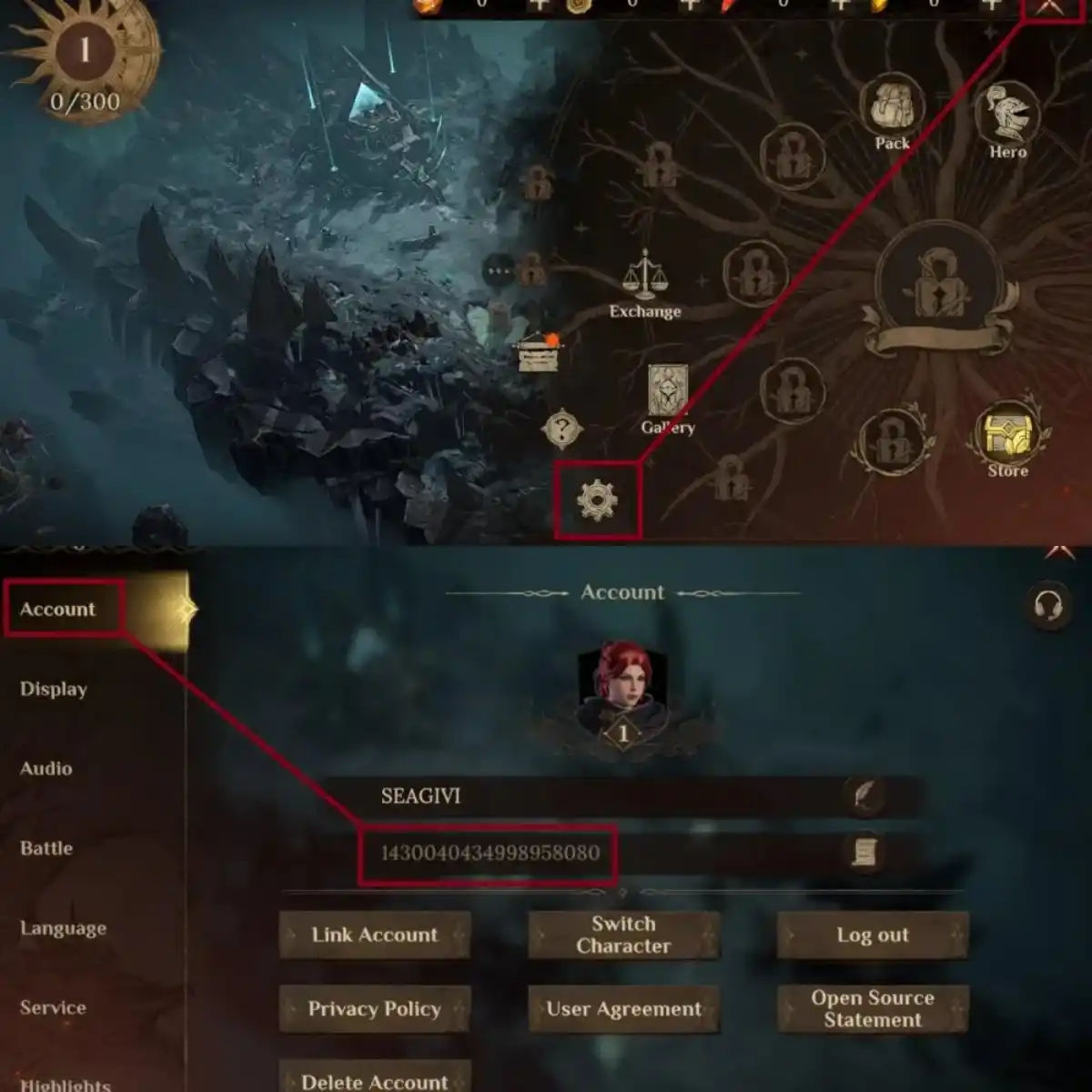 How to find Dragonheir Silent Gods User ID