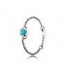 Pandora Blue Spirited Heart Chain Ring 197191NYA