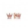 Pandora Pink Enchanted Crowns Stud Earrings 287127NPO