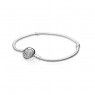 Pandora Moments Silver Bracelet With Sparkling Heart Clasp 590743CZ