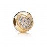 Pandora Gold Pave Heart Clip 750832CZ