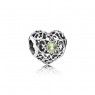 Pandora August Signature Heart Birthstone Charm 791784PE