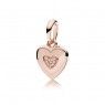 Pandora Logo Heart Necklace Pendant 387376CZ
