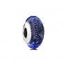 Pandora Iridescent Blue Faceted Glass Murano Charm 791646