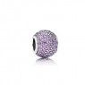 PANDORA Purple Ball Charm JSP1182 With Pave CZ 