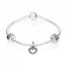 PANDORA Heart Love Complete Bracelet JSP0325 With Pave CZ In Sterling Silver