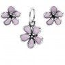 PANDORA Cherry Blossom Floral Jewellery Set JSP0198 In Silver