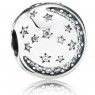 PANDORA Twinkling Night Moon and Stars Clip JSP0948 