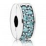 PANDORA Oceanic Teal Shining Elegance Clip JSP0799 With Cubic Zirconia 