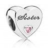 PANDORA Silver Sisters Love Heart Family Charm JSP0731 