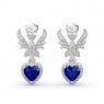 Joanfeel Angel Wing Heart Drop Earrings - 