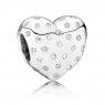 PANDORA British Heart Foundation Heart Love Charm JSP1035 With Cubic Zirconia In Silver