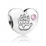 PANDORA Pink Baby Girl Baby Charm JSP1095 In Silver