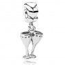PANDORA Champagne Glasses Celebration Charm JSP1579 In Silver