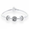 PANDORA Vintage P Alphabet Complete Bracelet JSP0261 In Sterling Silver