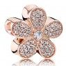 PANDORA Dazzling Daisy Floral Charm JSP0032 With Pave CZ In Rose Gold