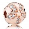 PANDORA Dazzling Daisies Floral Clip JSP1089 In Rose Gold