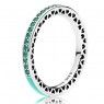 PANDORA Mint Radiant Hearts Of PANDORA Love Ring JSP1357 With Pave CZ 