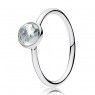 PANDORA March Birthstone Droplet Ring JSP1351 In Silver