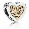 PANDORA Locked Hearts Openwork Love Charm JSP1520 In Gold