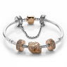 PANDORA Entwined Love Complete Bracelet JSP0004 With CZ In Rose Gold