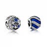 PANDORA Vintage Sky Charm Set JSP0512 With Cubic Zirconia In Silver