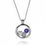 PANDORA September Petite Memories Birthstone Locket JSP0015 In Silver