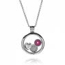 PANDORA July Petite Memories Birthstone Locket JSP0017 In Silver